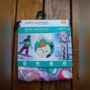 Cuddl Duds Girls Warm Underwear Set - Pink and Purple